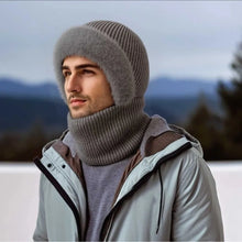 Load image into Gallery viewer, Comfortable Full Cover Style Men Balaclava Hat Windproof Thicken Winter Warm Hat Solid Color Keep Warm Knit Beanie Hat Outdoor