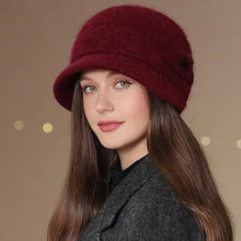 Load image into Gallery viewer, Winter Hat Keep Warm Mom Cap Outdoor Add Fur Lined Hats For Women Casual Fur Bucket Knitted Hat