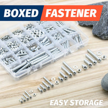 Load image into Gallery viewer, 600Pcs Screws Bolts and Nuts Assortment Kit Metric Machine Screws and Flat Washers M3 M4 M5 M6 Phillips Pan Head Sets - 16 Sizes