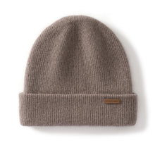 Load image into Gallery viewer, 100% Cashmere Hat For Women Men Outdoor 2-Layer Thickened Warm Winter Hats Solid Caps Knit Seamless Beanie Hat Unisex