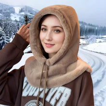Load image into Gallery viewer, New Warm Shawl Hat Coldproof Windproof Pullover Cap Fluffy Fur Hooded Hat Autumn and Winter