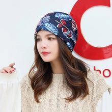 Load image into Gallery viewer, Multifunctional Cartoon Knitted Woolen Scarf Windproof Cold-proof Cover Head Cap Keep Warm Thickened Bib Twist Cap Women