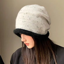 Load image into Gallery viewer, Trendy Korean Style Knitted Hat Versatile Thickened Plus Size Hat Comfortable Fit Flattering Cap Autumn Winter