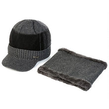 Load image into Gallery viewer, 2/1PC Winter Hats Knit Cap Men And Women Velvet Hat Coral Fleece Scarf Outdoor Riding Hat Warm Plus Velvet Neck Protect Cap