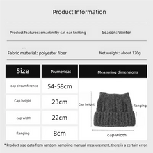 Load image into Gallery viewer, Cat Ear Beanie Winter Hat Warm Knitted Cap with Windproof Thickened Design Cute Autumn Winter Warm Accessories for Women Girls