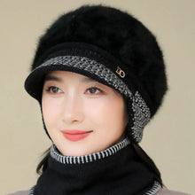Load image into Gallery viewer, Fashion Warm Knitted Hat Windproof Cold Proof Pullover Hat Thickned Duck Tongue Hat Women