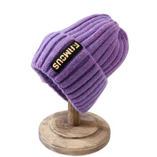 Load image into Gallery viewer, New Long Label Knit Beanie Soft Sun Protection Winter Hat Solid Color Crochet Design Crochet Hat Winter Season