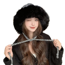 Load image into Gallery viewer, Fashion Cold-proof Faux Fur Beanies Hat Thicken Cold Protection Warm Lei Feng Hat Furry Ear Protection Caps Women Accessories