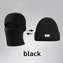 Load image into Gallery viewer, 2 in1 Winter Mask Beanies Hats Warm Knitted Balaclava Hats Windproof Solid Full Face Ski Bonnet Tactical Cycling Earmuffs Cap