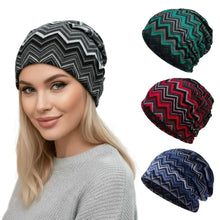 Load image into Gallery viewer, Contrasting Colors Pullover Hat Multifunctional Scarf Pullover Hat Casual Hedging Cap Plaid Print Keep Warm Women's Pile Hat