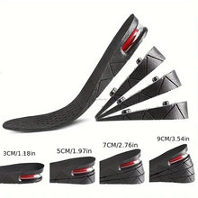 Load image into Gallery viewer, 1pair Height Increase Insole With Air Cushion Adjustable 9cm/3.54inch Max Height Comfortable Lightweight Invisible Lift