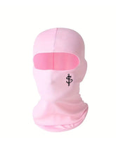 Load image into Gallery viewer, Unisex Full Face Balaclava 3 Colors Pink Black Rose Red Dollar Sign Embroidery Breathable Neck Gaiter for Outdoor Sports