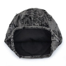 Load image into Gallery viewer, Thin Bonnet Letter Print Beanie Loose Style Wasteland Style Hip Hop Beanies Streetwear Design Vintage Beanie Unisex Wear