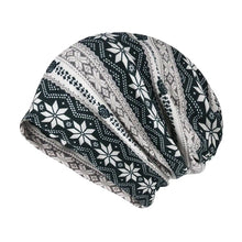 Load image into Gallery viewer, Contrasting Colors Pullover Hat Plaid Print Scarf Pullover Hat Casual Hedging Cap Multifunctional Turban Hats Autumn and Winter