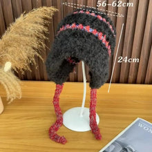 Load image into Gallery viewer, Fashion Dopamine Knitted Woolen Hat Windproof Thickened Beanies Cap Keep Warm Coldproof Ear Protection Cap for Women