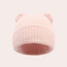 Load image into Gallery viewer, Baby Hat Children's Newborn Knitted Hat cute bear earSolid Color Children's Beanies Boys and Girls Hat Winter Preschool Home Hat
