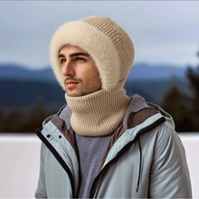 Load image into Gallery viewer, Comfortable Full Cover Style Men Balaclava Hat Windproof Thicken Winter Warm Hat Solid Color Keep Warm Knit Beanie Hat Outdoor