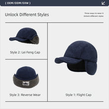 Load image into Gallery viewer, Versatile Retro Bomber Hats Windproof Fleece-Lined Ear Protection Caps Earflap Warm Corduroy Caps Autumn Winter Men Women Wear