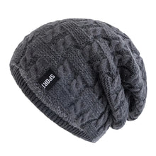 Load image into Gallery viewer, Unisex Winter Hats Sports Label Casual Dopamine Beanie Hat Fleece Lined Warm Knitted Hats For Men Women