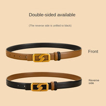 Load image into Gallery viewer, Leather Belt Width Jeans Strap Decorative Girdle Dress All-Matching Women's Belt