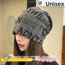 Load image into Gallery viewer, Casual Polyester Cotton Women Beanies Soft Elastic Warm Pullover Cap Hip-hop Bonnet Breathable Baotou Cold Hat for Women and Men