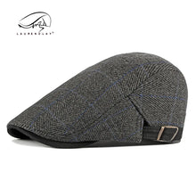 Load image into Gallery viewer, Men's Women's Beret Herringbone Flat Ivy Newsboy Hat Wool Blend Gatsby Cabbie Adjustable Cap