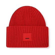 Load image into Gallery viewer, Classic square smiley face adult wool knitted hat thickened warm cold hat European and American couple woolen hat