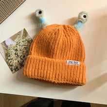 Load image into Gallery viewer, Cute Cartoon Quirky Light-emitting Tentacle Knitted Hat Parent-child Models Warm Wool Cap Eyes Light-emitting Beanie Monster Hat