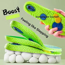 Load image into Gallery viewer, PU air cushion sports insole soft and comfortable sole arch support insole men's and women's elastic shock absorption insole