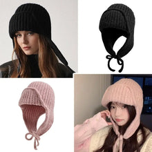 Load image into Gallery viewer, Fashion Thickened Winter Knitted Hat Warm Windproof Bonnet Caps Elastic Casual Beanies Cap Women