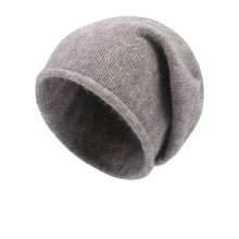 Load image into Gallery viewer, Creative Cotton Cashmere Warm Hat Rolled Hem Solid Color Knitted Hat Windproof Pullover Cap Autumn Winter