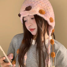 Load image into Gallery viewer, Fashion Bohemian Style Winter Warm Women Knitted Hat Tassel Coldproof Pullover Hat Windproof Ear Protection Hat Women Girls