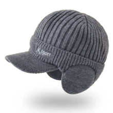 Load image into Gallery viewer, Fashion Cycling Cap Ear Protection Hats Windproof Warmer Warmth Peaked Cap Baseball Cap Wool Beanie Hat Winter