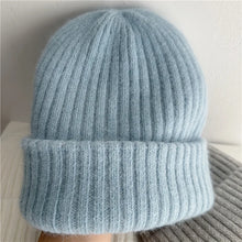 Load image into Gallery viewer, Winter Dome Brimless Casual Hat Warm Rabbit Fur Knit Hat women's double-layer Thick Wool Hat Casual Hat Toe Cap Cold Hat 4m868