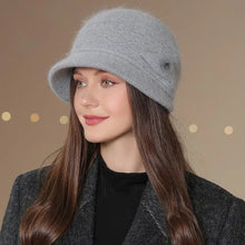 Load image into Gallery viewer, Winter Hat Keep Warm Mom Cap Outdoor Add Fur Lined Hats For Women Casual Fur Bucket Knitted Hat