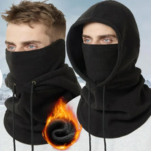 Load image into Gallery viewer, Winter Thermal Fleece Hat Hooded Outdoor Windproof Cold Warm Skiing Sport Men Women Neck Warmer Cycling Face Mask Masked Caps