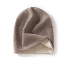 Load image into Gallery viewer, High Quality Pure Cashmere Hat for Men and Women Winter Double Layer Thicken Knitted Skullies Beanies Caps Female Outdoor Hats