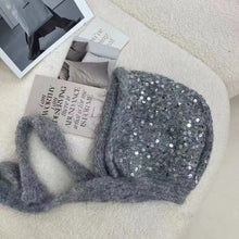 Load image into Gallery viewer, New Luxury Sequined Winter Hat Ear Protection Outdoor Beanies Thick Warm Baotou Knitted Women's Hats Chrismas Gifts