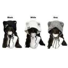 Load image into Gallery viewer, Cute Cartoon Cat Ear Knitted Hat Windproof Keep Warm Pullover Hats Ear Protection Thickened Winter Hat Autumn Winter