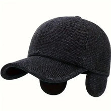 Load image into Gallery viewer, Men's Winter Baseball Cap with Ear Flaps - Thick Fleece-Lined, Windproof & Warm for Outdoor Activities