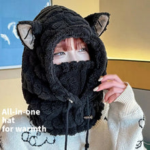 Load image into Gallery viewer, Fashion Winter Warm Hat Cat Ear Thickened Ear Protection Hat Windproof Neck Warmer Beanies Cap Unisex
