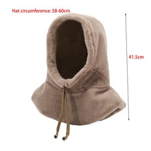 Load image into Gallery viewer, New Warm Shawl Hat Coldproof Windproof Pullover Cap Fluffy Fur Hooded Hat Autumn and Winter