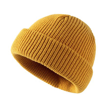Load image into Gallery viewer, Knitted Hat Women's Cold Hat Winter Hat Men's Autumn Winter Melon Leather Hat Solid Color Versatile Dome Knitted Hat