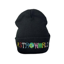 Load image into Gallery viewer, 1pcs Beanie Astroworld Embroidery Knitted Hat Ski Warm Winter Unisex Hip Hop Hats Black White Red