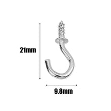 Load image into Gallery viewer, 50/500Pcs Screw Hook Cup Ceiling Hooks Multifunctional Heavy Duty Wall Mount Plastic Dipping Iron Screw-in Hanging Plants Holder