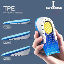 Load image into Gallery viewer, Insole High Quality TPE Heightened Height Increase Half s Pad Men Women Silicone Gel Invisible Growing Heel 1-3cm Lift Soles shoe pads