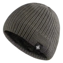 Load image into Gallery viewer, Unisex Fleece Lined Knitted Hat Velvet Windproof Woolen Hat Warm Pullover Hat Autumn Winter