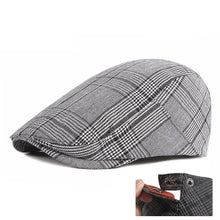 Load image into Gallery viewer, Men's Women's Beret Herringbone Flat Ivy Newsboy Hat Wool Blend Gatsby Cabbie Adjustable Cap