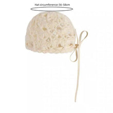 Load image into Gallery viewer, Fashion with Knot Knitted Hat Hollow Design Korean Style Beanie Cap Crochet Hat Autumn