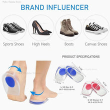 Load image into Gallery viewer, Insole Silicone Heel Pad Gel Soft Sports Shock Absorbing Pad Bone Spurs Pain Relief Protect Heel Foot Massager Care Inserts shoe pads